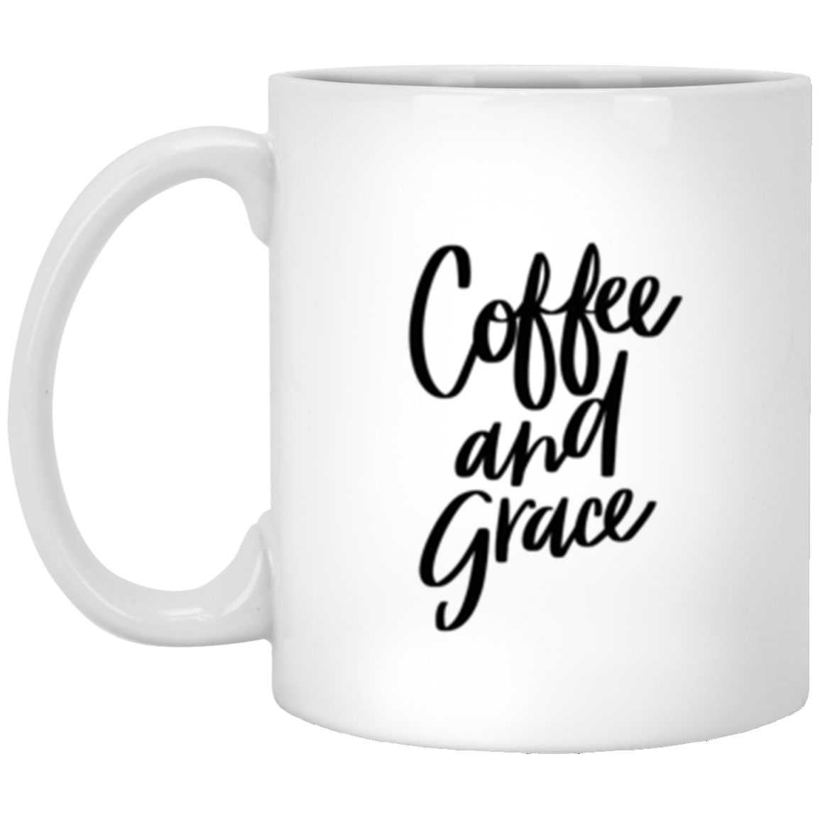 Coffee and Grace 11oz White Mug