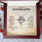 To My Granddaughter -Heart Melt Message| Forever Love Necklace