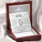To My Wife – I Married You Because - Forever Love Necklace