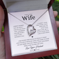 To My Wife – I Married You Because - Forever Love Necklace