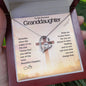 To My Granddaughter -Heart Melt Message| Forever Love Necklace