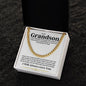 To My Grandson -I Will Always Love You - Cuban Link Necklace, Christmas Gift, Graduation Gift, Father's Day Gift, Birthday Gift