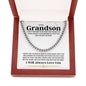 To My Grandson -I Will Always Love You - Cuban Link Necklace, Christmas Gift, Graduation Gift, Father's Day Gift, Birthday Gift