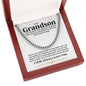 To My Grandson -I Will Always Love You - Cuban Link Necklace, Christmas Gift, Graduation Gift, Father's Day Gift, Birthday Gift