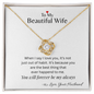 To My Wife - You Are The Best Thing - Love Knot Necklace