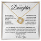 Daughter - Have Faith and Enjoy the Journey - Love Knot Necklace