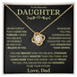 My Beautiful Daughter - I Am Proud of You - BG - Love Knot Necklace