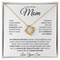 Always be My Caring Mother - Love, Your Son WB - Love Knot Necklace