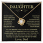 Remember Whose Daughter You Are - Love Knot Necklace