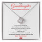 Always Remember My Love For You - Granddaughter Love Knot Necklace