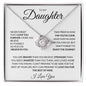Daughter - Have Faith and Enjoy the Journey - Love Knot Necklace