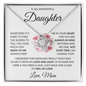 To My Daughter – Always in My Heart- Love Knot Necklace