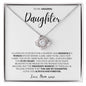 I Closed My Eyes Daughter, Gift for Daughter, Wedding Day, Graduation, Birthday, Proud - Love Knot Necklace