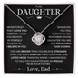 My Daughter - I'm Proud To Be Your Father - Love Knot Necklace