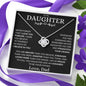 Proud To Call You Daughter - Love, Dad - Love Knot Necklace