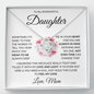 To My Daughter – Always in My Heart- Love Knot Necklace