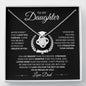 Proud Of You - Love, Dad - Graduation - Daughter - Love Knot Necklace