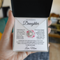 To My Daughter – Always in My Heart- Love Knot Necklace