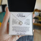 Always be My Caring Mother - Love, Your Son WB - Love Knot Necklace