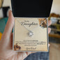 Daughter, This Old Lion Will Always Have Your Back - Love Knot Necklace