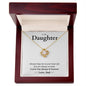 Daughter, Keep Me In Your Heart - Love Knot Necklace