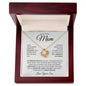Always be My Caring Mother - Love, Your Son WB - Love Knot Necklace
