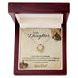 Daughter, This Old Lion Will Always Have Your Back - Love Knot Necklace