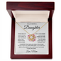 To My Daughter – Always in My Heart- Love Knot Necklace