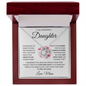 To My Daughter – Always in My Heart- Love Knot Necklace