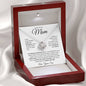 Always be My Caring Mother - Love, Your Son WB - Love Knot Necklace