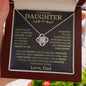 My Beautiful Daughter - I Am Proud of You - BG - Love Knot Necklace