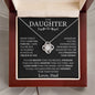 Proud To Call You Daughter - Love, Dad - Love Knot Necklace