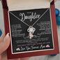 Precious Daughter - Love Knot Necklace - Birthday Gift, Mother's Day Gift, Christmas Gift, Graduation Gift