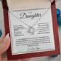 Daughter - Have Faith and Enjoy the Journey - Love Knot Necklace