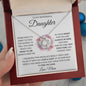 Gift For Daughter From, Mom "Always Keep Me In Your Heart" Love Knot Necklace