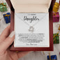 I Closed My Eyes Daughter, Gift for Daughter, Wedding Day, Graduation, Birthday, Proud - Love Knot Necklace