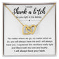 I will shank a b*tch - Interlocking Hearts Necklace - Galentine's Day Gift, Valentine's Day Gift, Birthday Gift