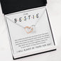 To My Bestie - I'll Be There For You! Interlocking Hearts Necklace Unbiological Sister, Best Friend