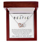 To My Bestie - I'll Be There For You! Interlocking Hearts Necklace Unbiological Sister, Best Friend