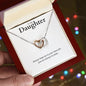 Daughter, Always Keep Me In Your Heart - WB - Interlocking Hearts