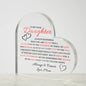 To My Dear Daughter - Acrylic Plaque
