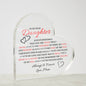 To My Dear Daughter - Acrylic Plaque