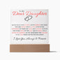 To My Dear Daughter Plaque