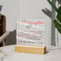 To My Dear Daughter Plaque