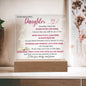 Gift For Daughter " Most Beautiful Chapters". Acrylic Plaque