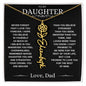 Never Forget That I Love You, Love Dad, Flower Name Necklace