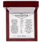 Never Forget That I Love You! Love, Mom Flower Name Necklace