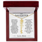 Never Forget That I Love You! Love, Mom Flower Name Necklace