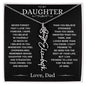 Never Forget That I Love You, Love Dad, Flower Name Necklace