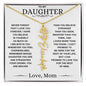 Never Forget That I Love You! Love, Mom Flower Name Necklace